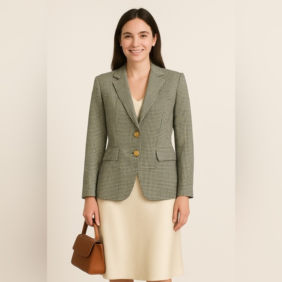 Talbots Multicolor Tweed Wool Blend Blazer Jacket Size 16 Fully Lined - Picture 2 of 13